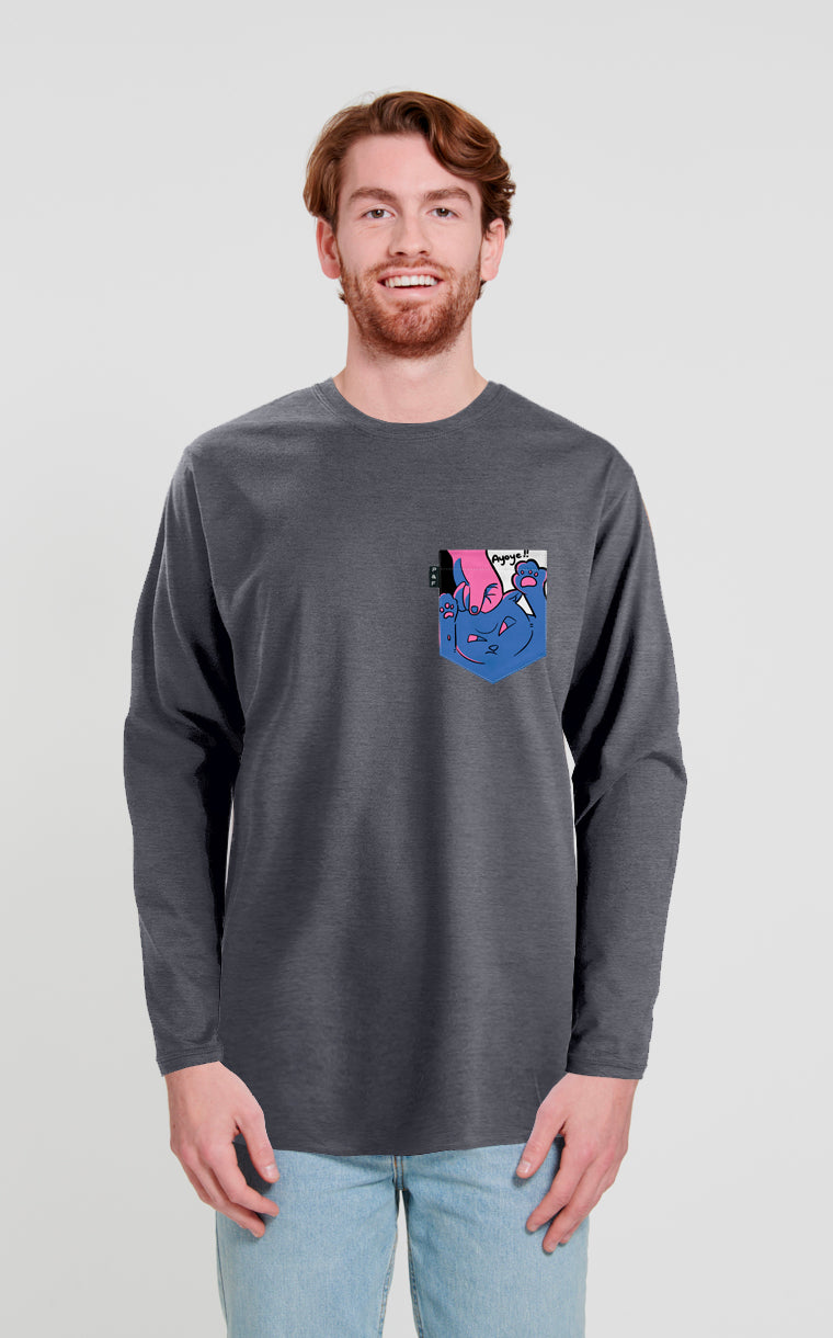 Chandail manches longues à poche Chat-astrophe