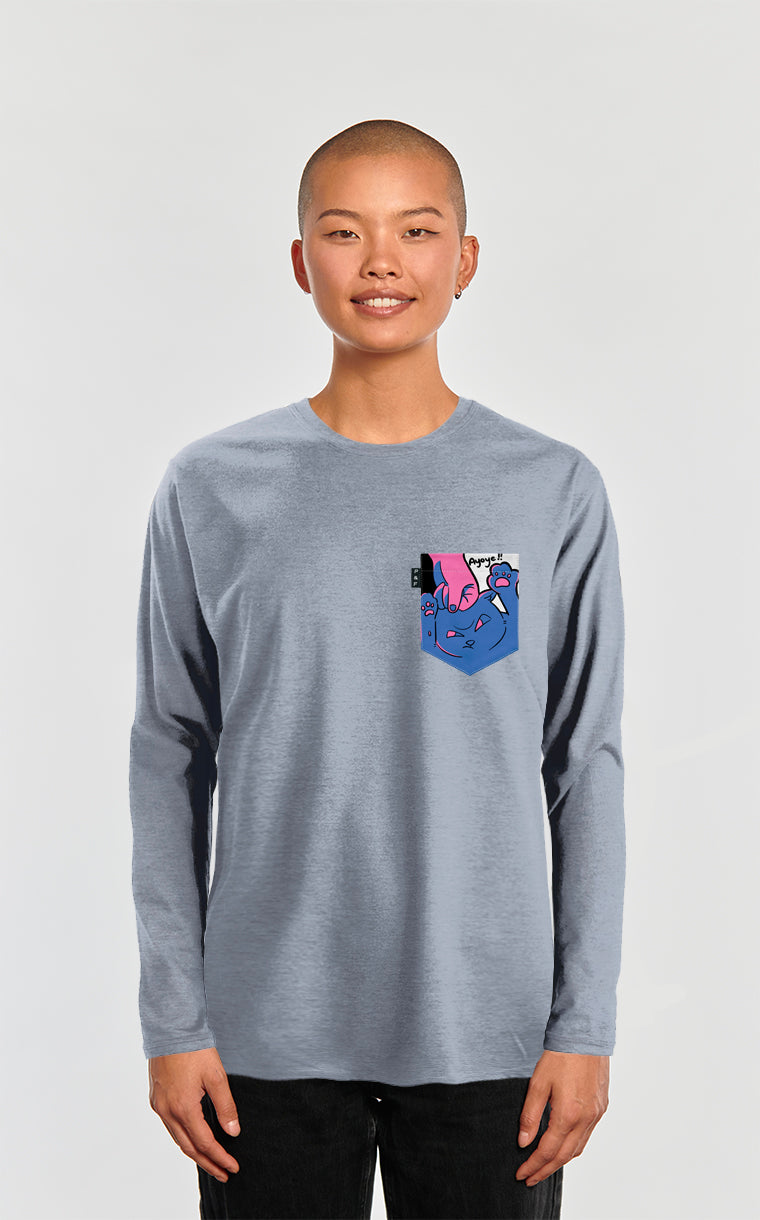 Chandail manches longues à poche Chat-astrophe