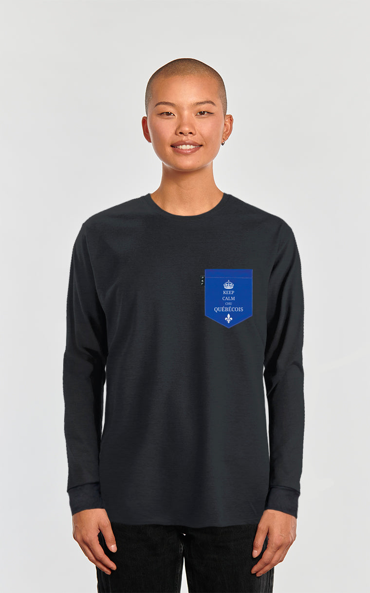 Chandail manches longues à poche Chu Québécois