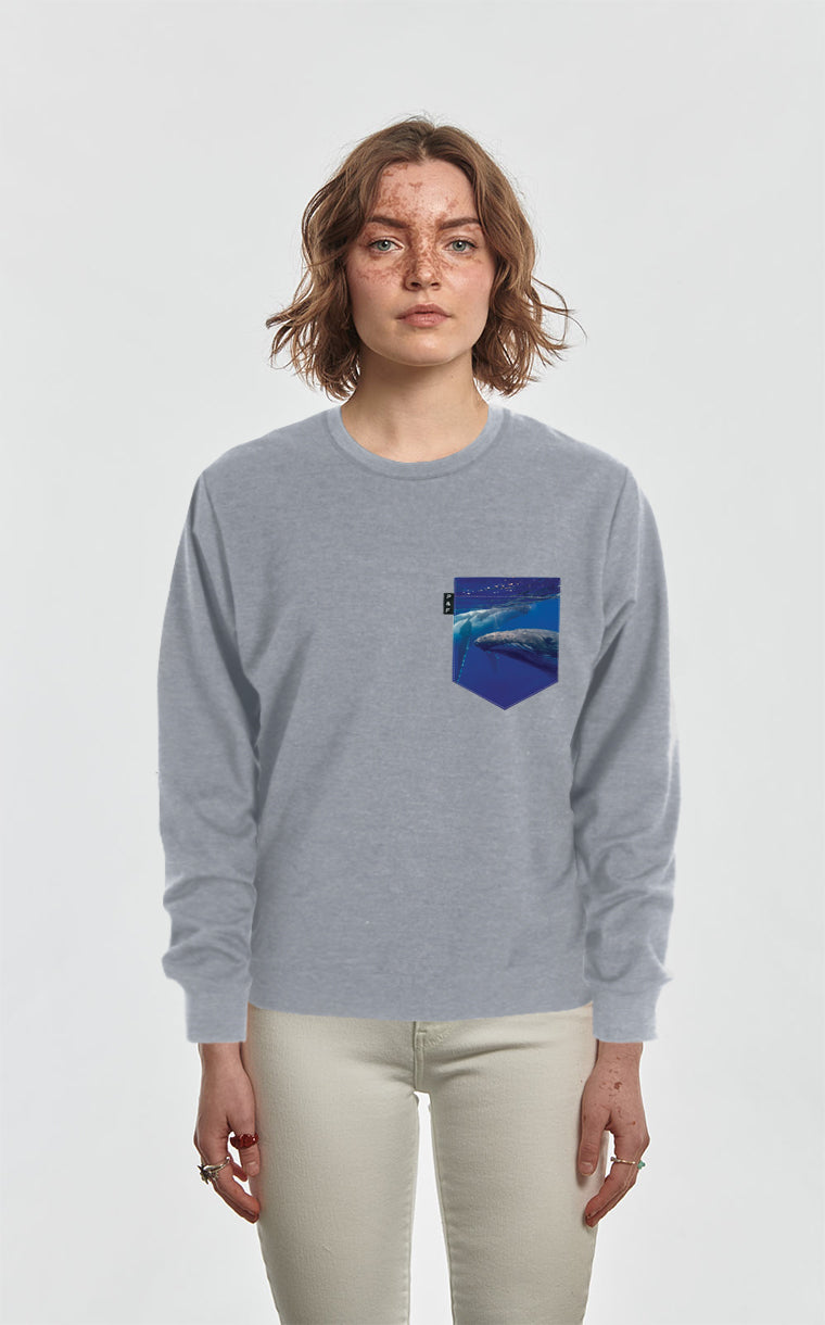 Crewneck Qc à poche Baleine