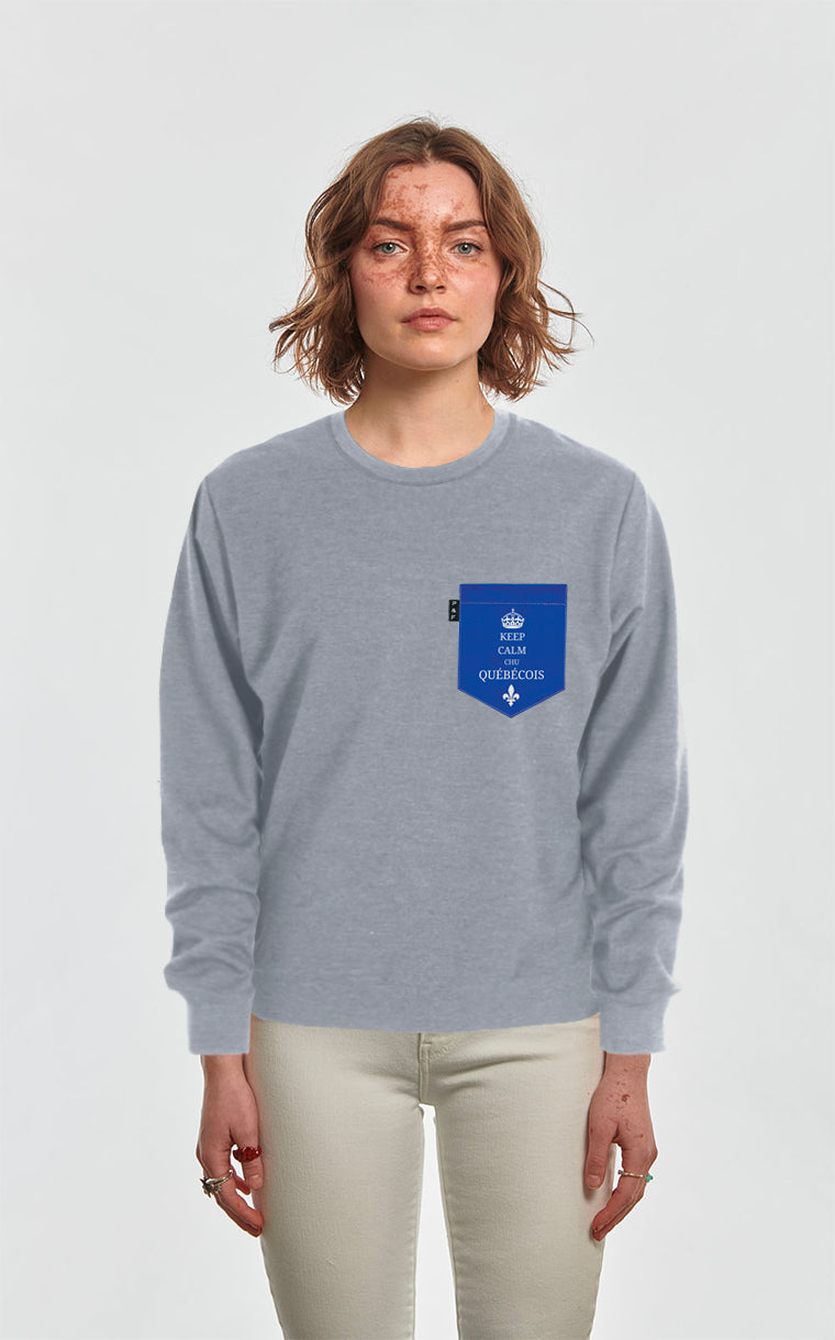 Crewneck Qc à poche Chu Québécois