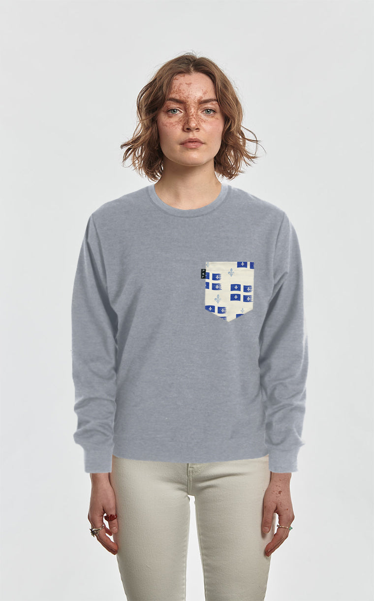 Crewneck Qc à poche Vive le Québec