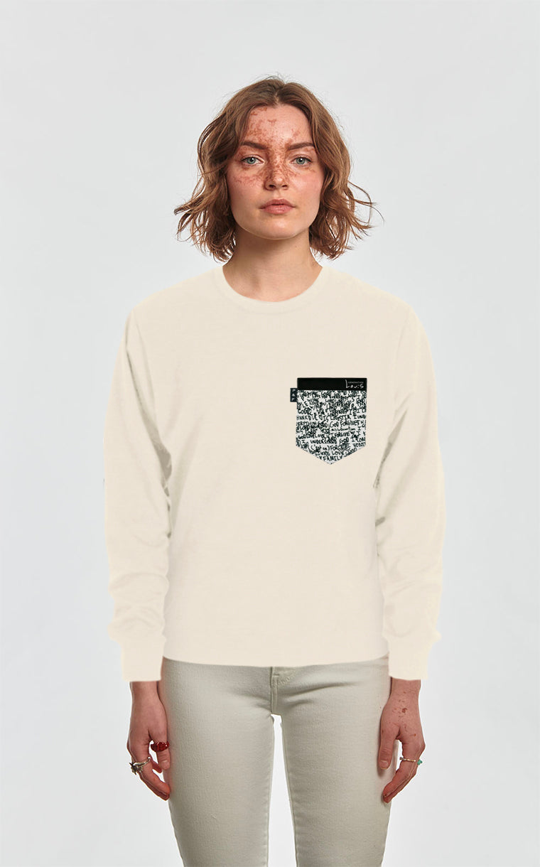 Crewneck Qc à poche Love