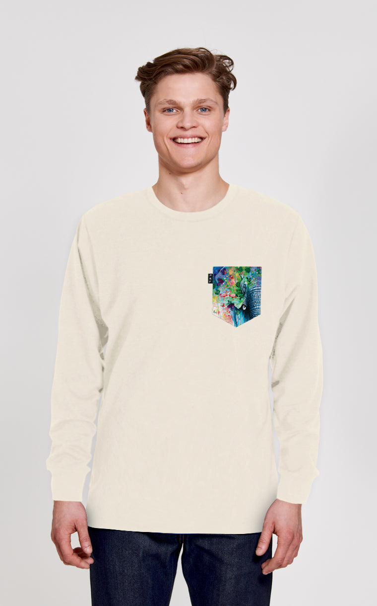 Crewneck Qc à poche Trompe l'oeil