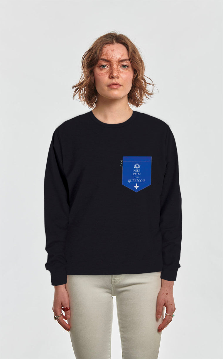 Crewneck Qc à poche Chu Québécois