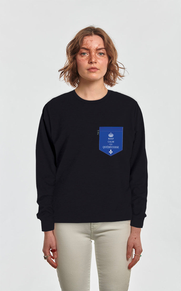 Crewneck Qc à poche Chu Québécoise