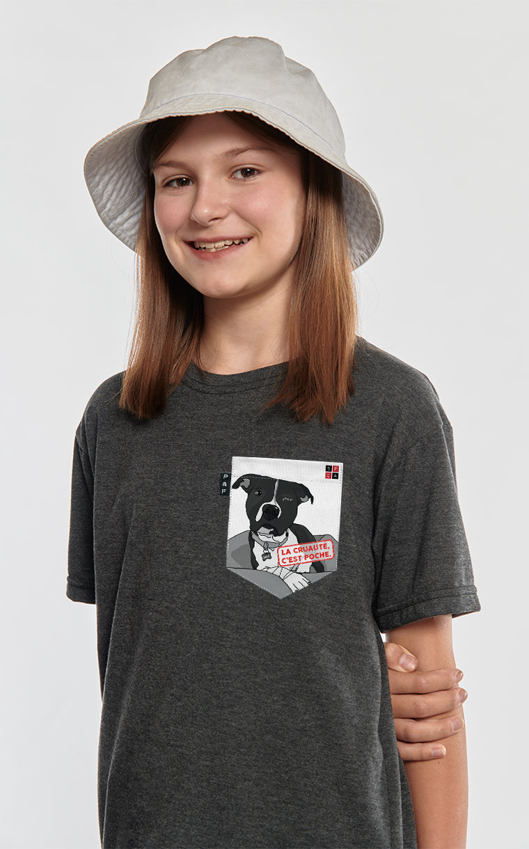 T-shirt à poche La cruauté c'est poche