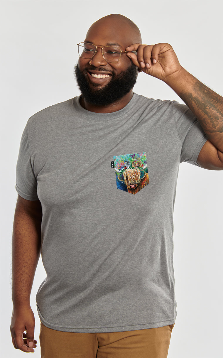 T-shirt à poche Pis au carré