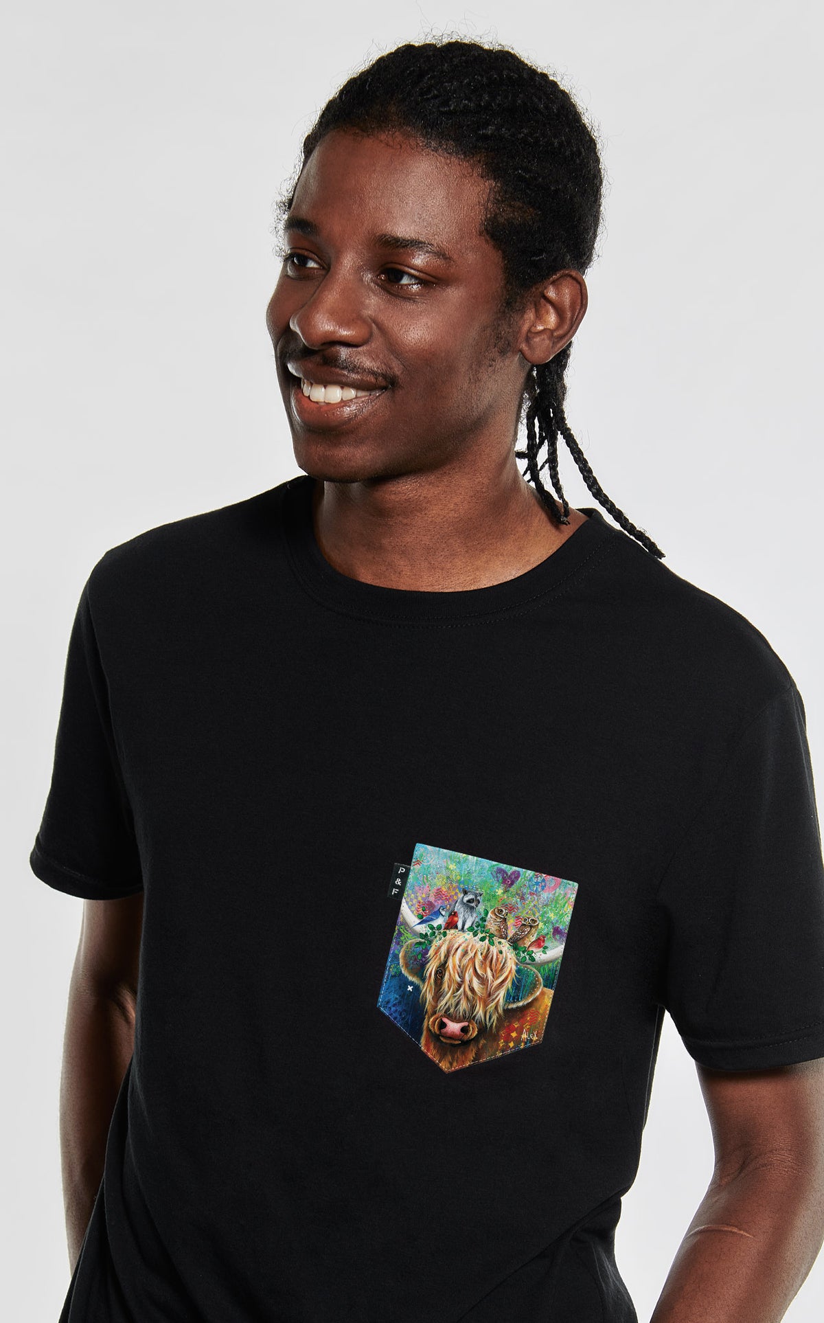 T-shirt à poche Pis au carré