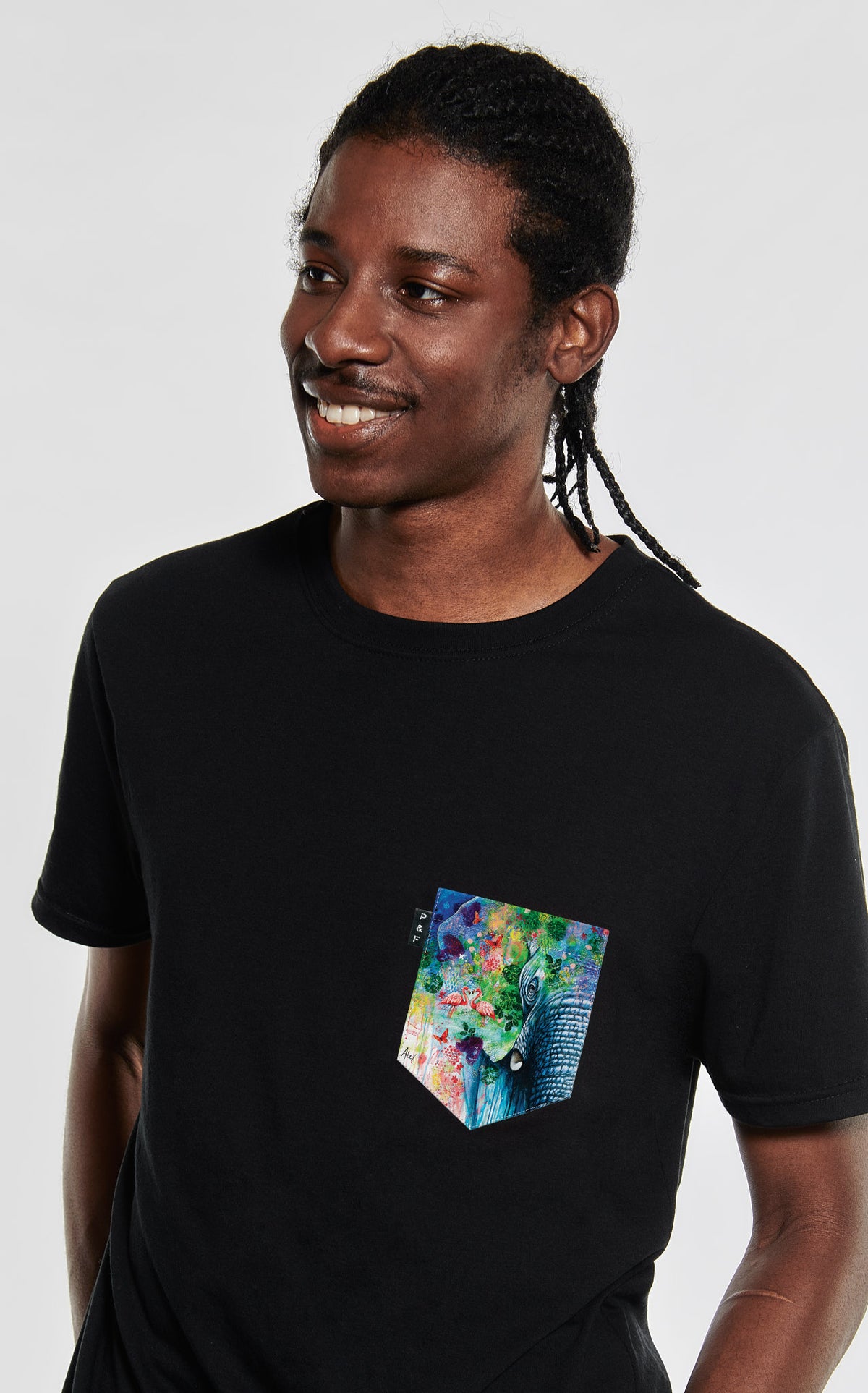 T-shirt à poche Trompe l'oeil