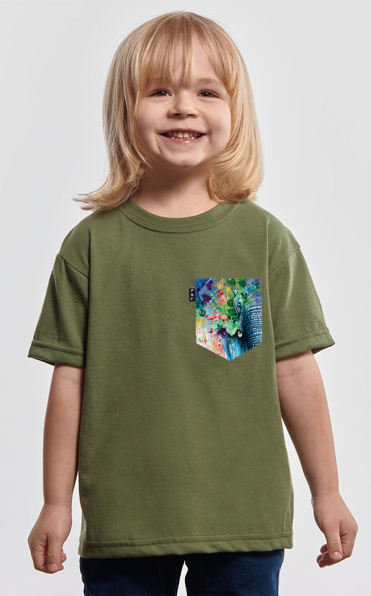 T-shirt à poche Trompe l'oeil