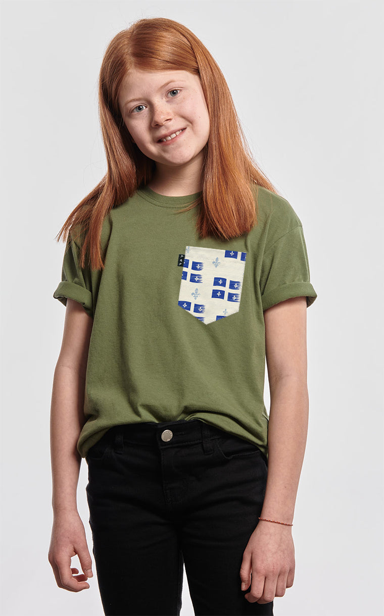T-shirt à poche Vive le Québec