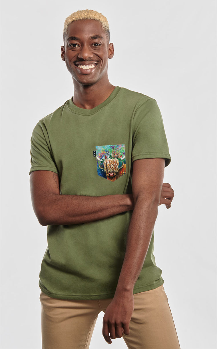 T-shirt à poche Pis au carré