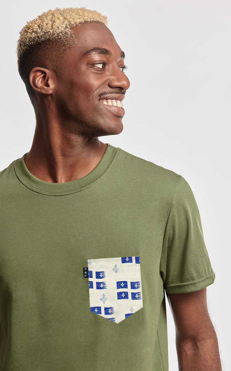 T-shirt à poche Vive le Québec