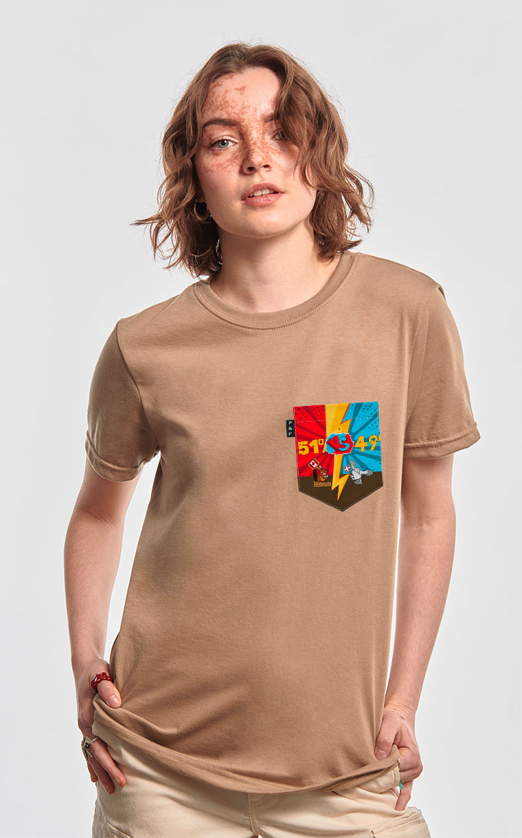T-shirt coupe Boyfriend à poche Referendum de 95