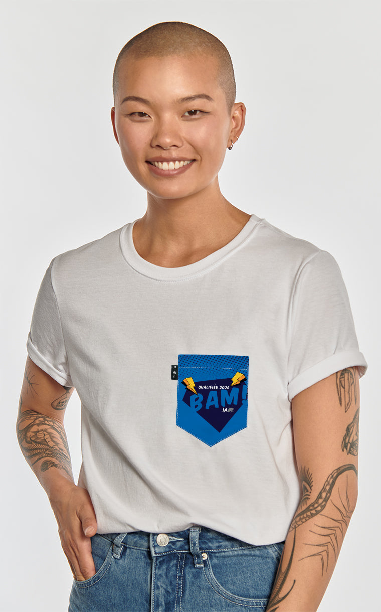 T-shirt coupe Boyfriend à poche BAM femme industriel alliance