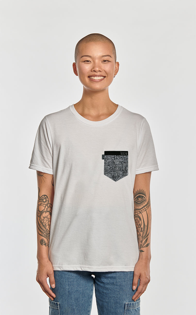 T-shirt coupe Boyfriend à poche Interconnexion