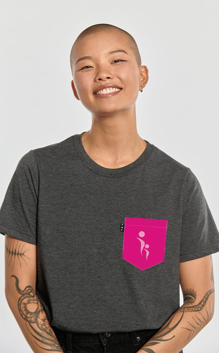 T-shirt coupe Boyfriend à poche Fondation de l'Hôpital du Suroît