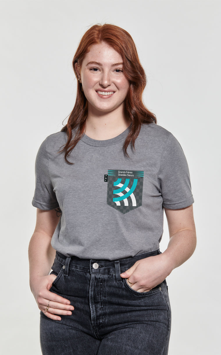 T-shirt coupe Boyfriend à poche Grand potentiel en poche