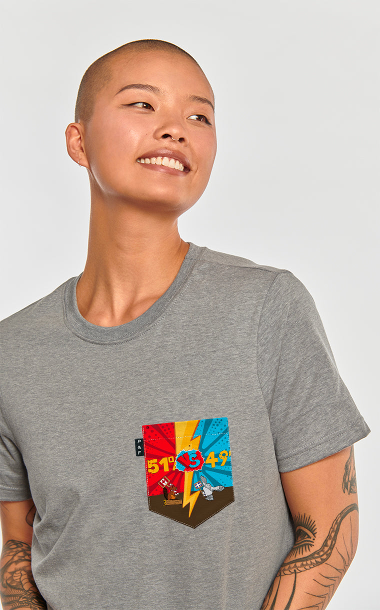 T-shirt coupe Boyfriend à poche Referendum de 95