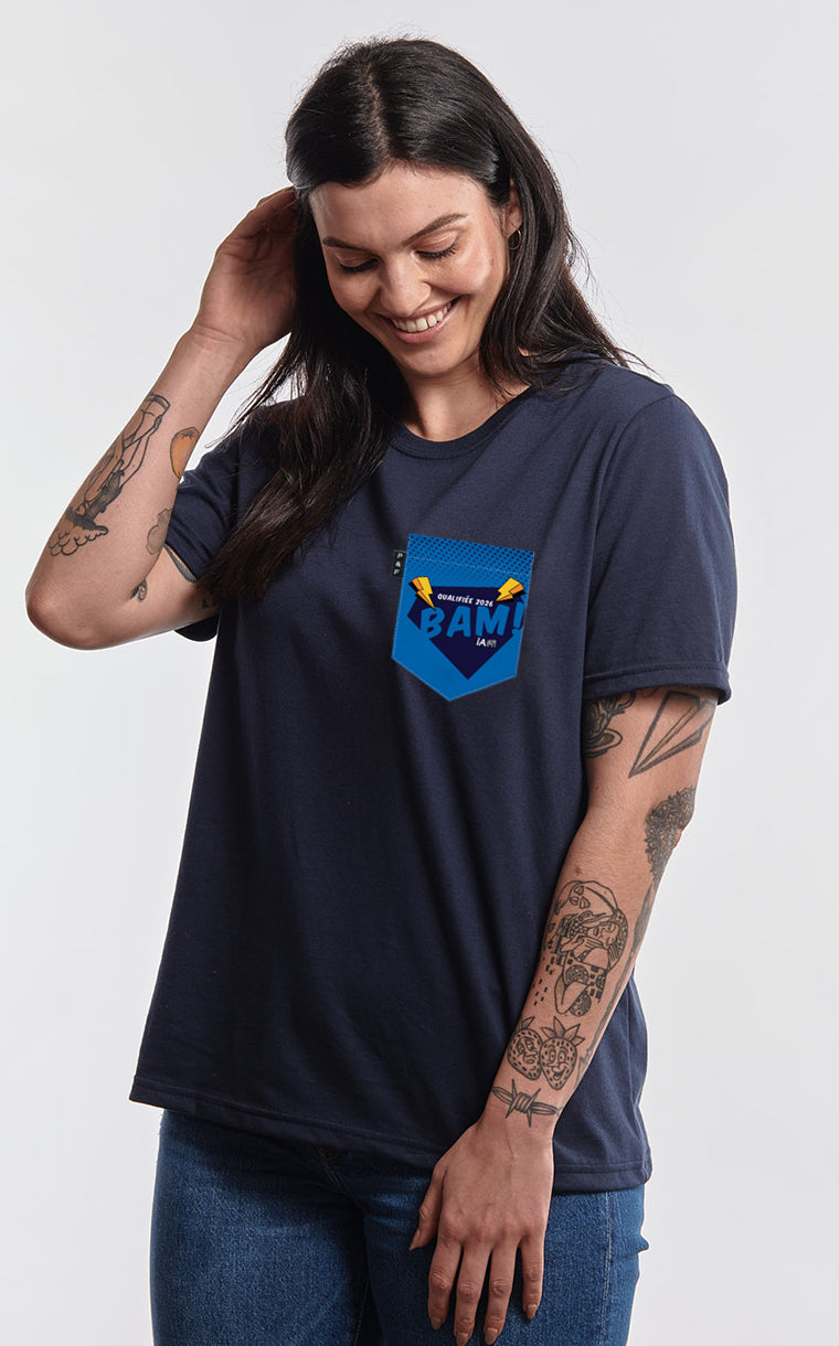 T-shirt coupe Boyfriend à poche BAM femme industriel alliance