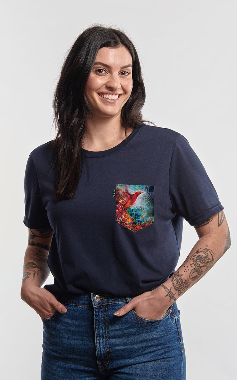 T-shirt coupe Boyfriend à poche Cendrik