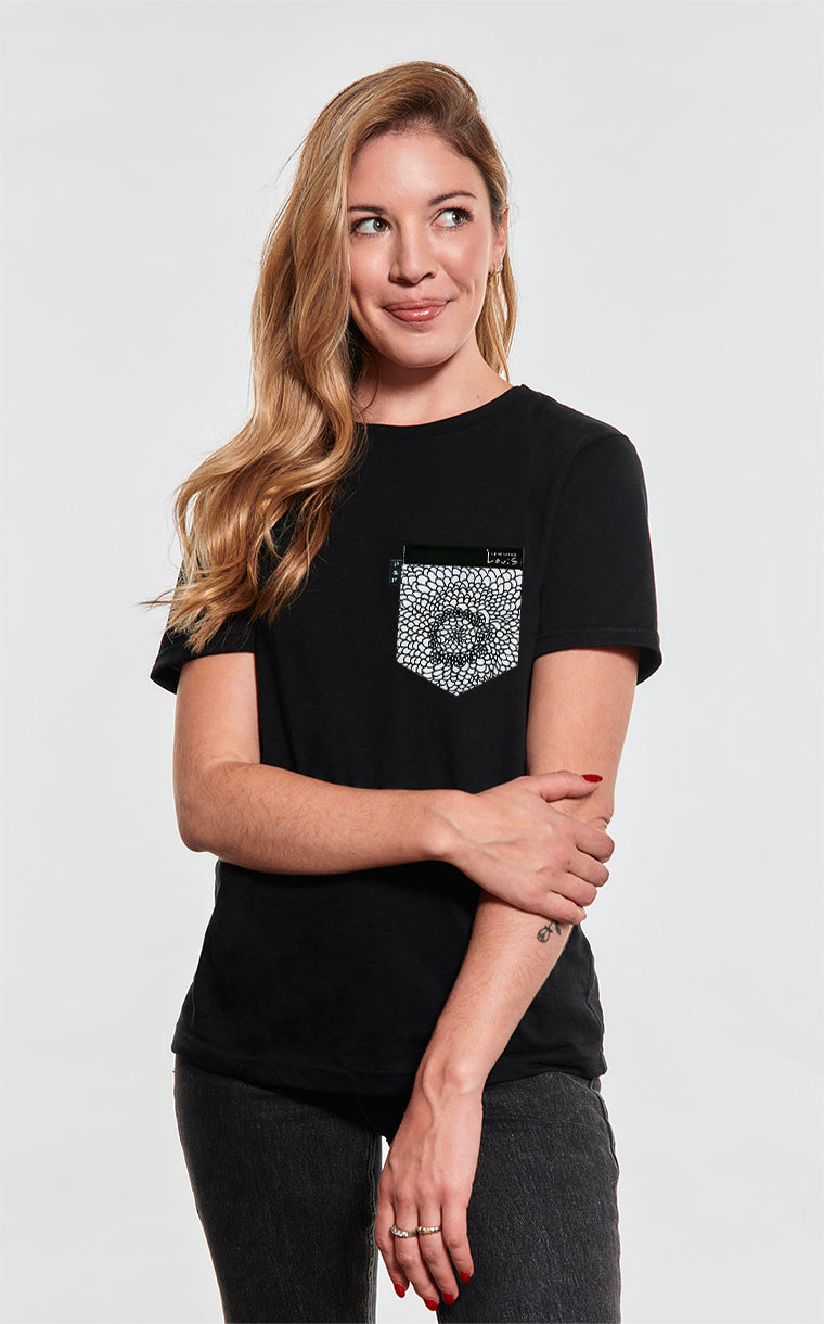 T-shirt coupe Boyfriend à poche Focus