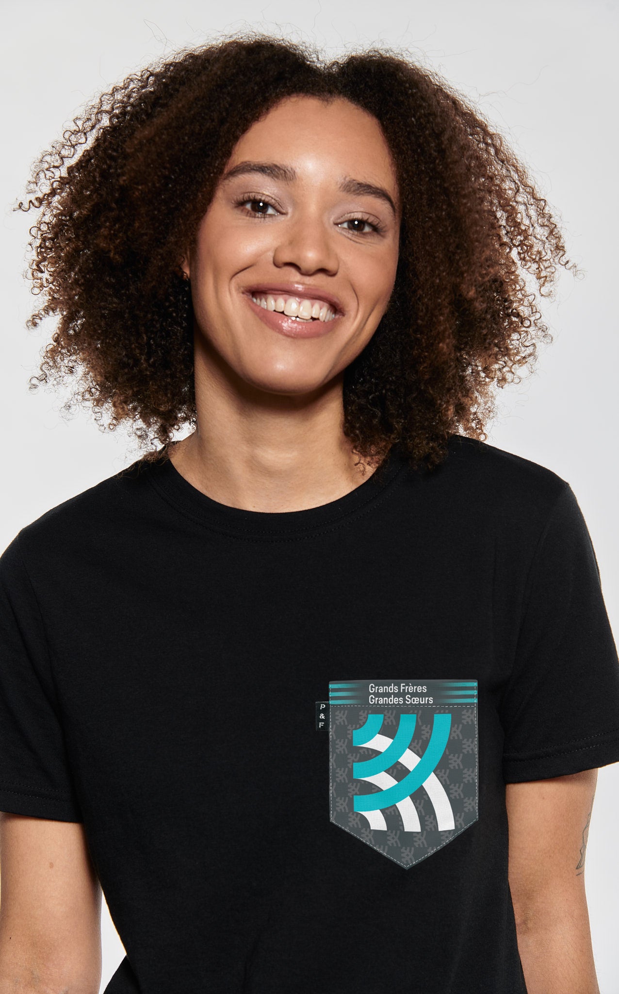 T-shirt coupe Boyfriend à poche Grand potentiel en poche