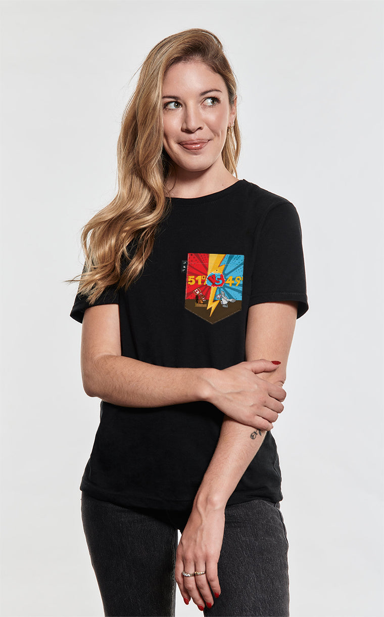 T-shirt coupe Boyfriend à poche Referendum de 95