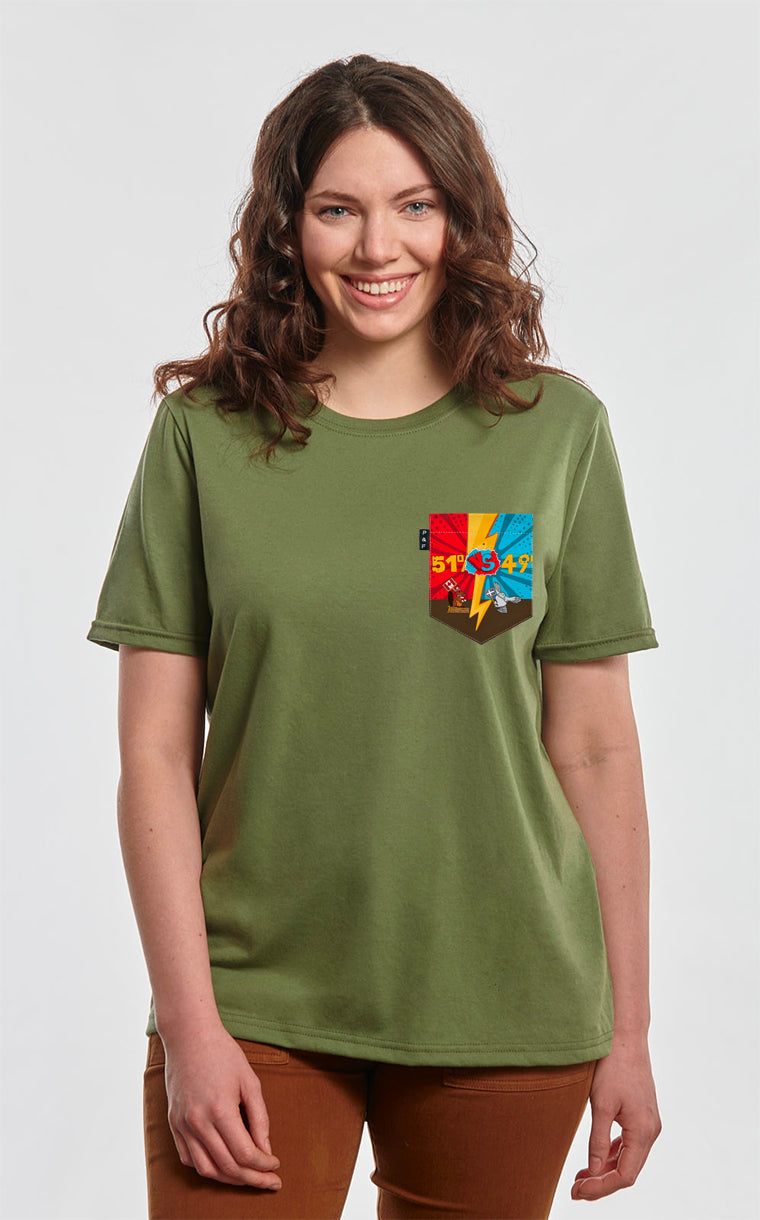 T-shirt coupe Boyfriend à poche Referendum de 95