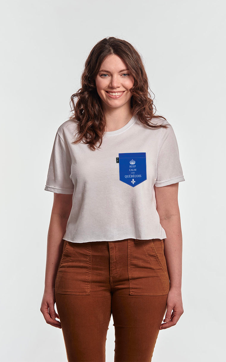 T-shirt « crop top » à poche Chu Québécois