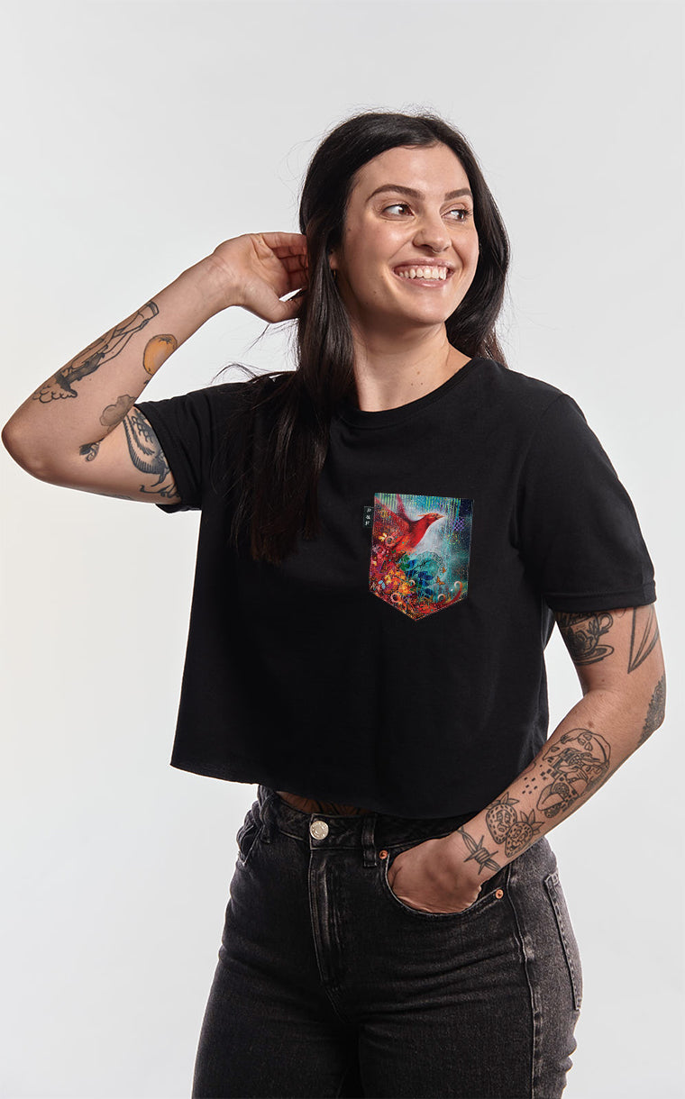 T-shirt « crop top » à poche Cendrik