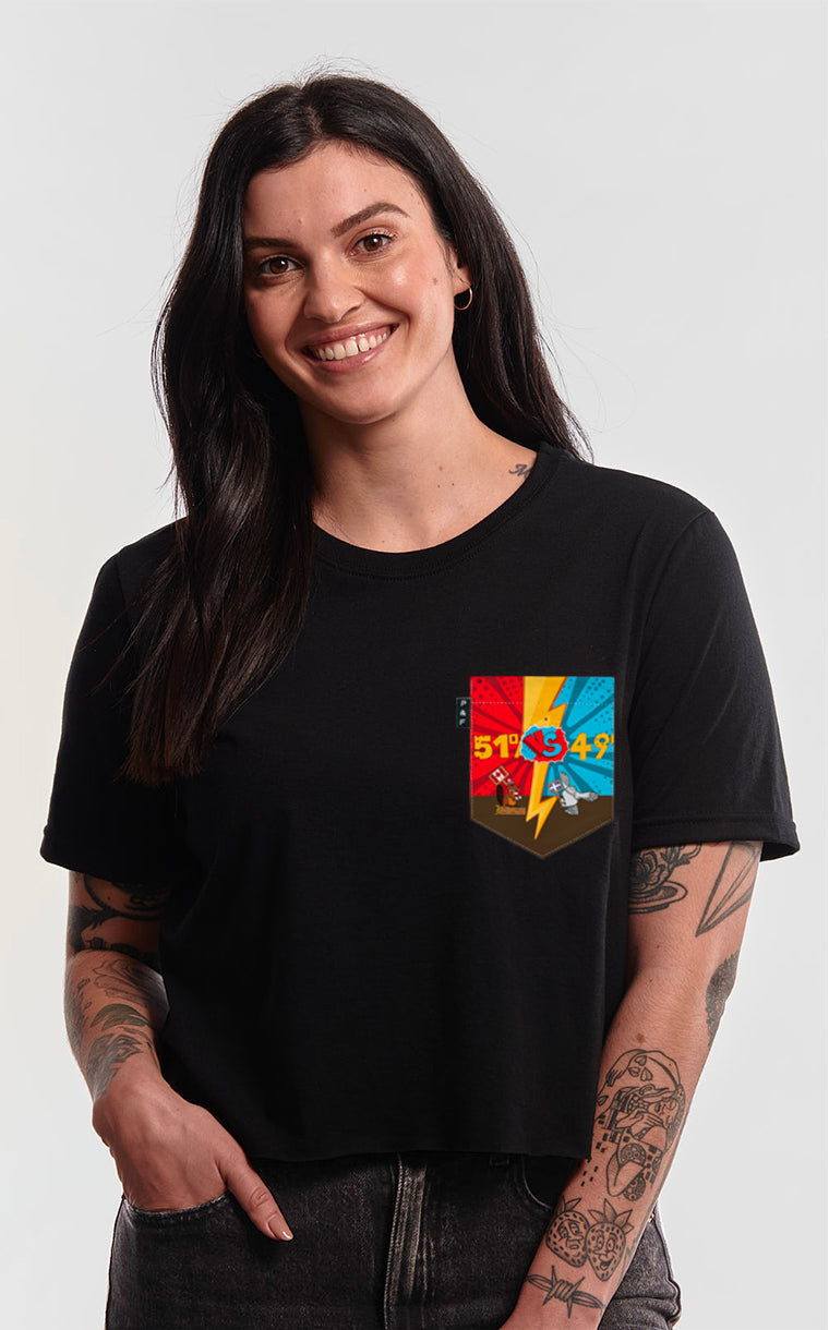 T-shirt « crop top » à poche Referendum de 95