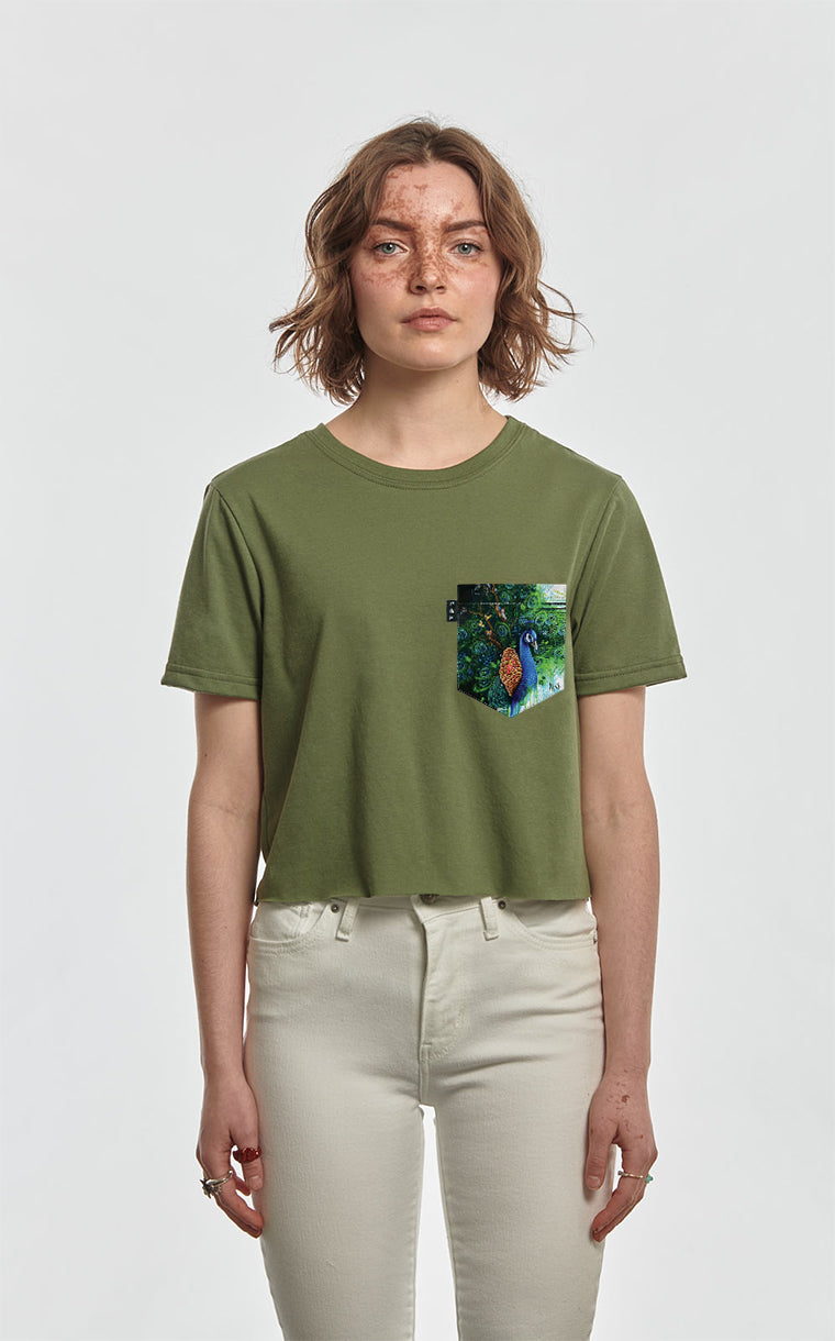 T-shirt « crop top » à poche Paontagonia