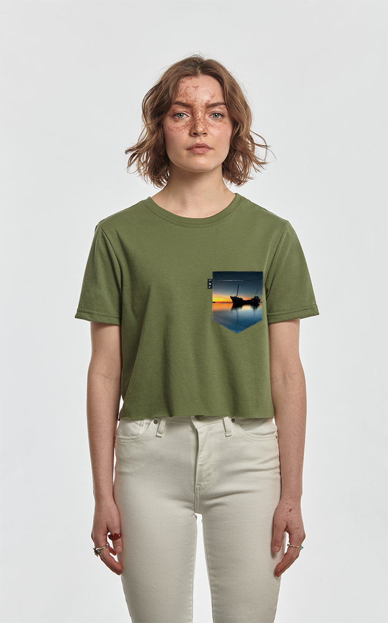 T-shirt « crop top » à poche Touché Coulé