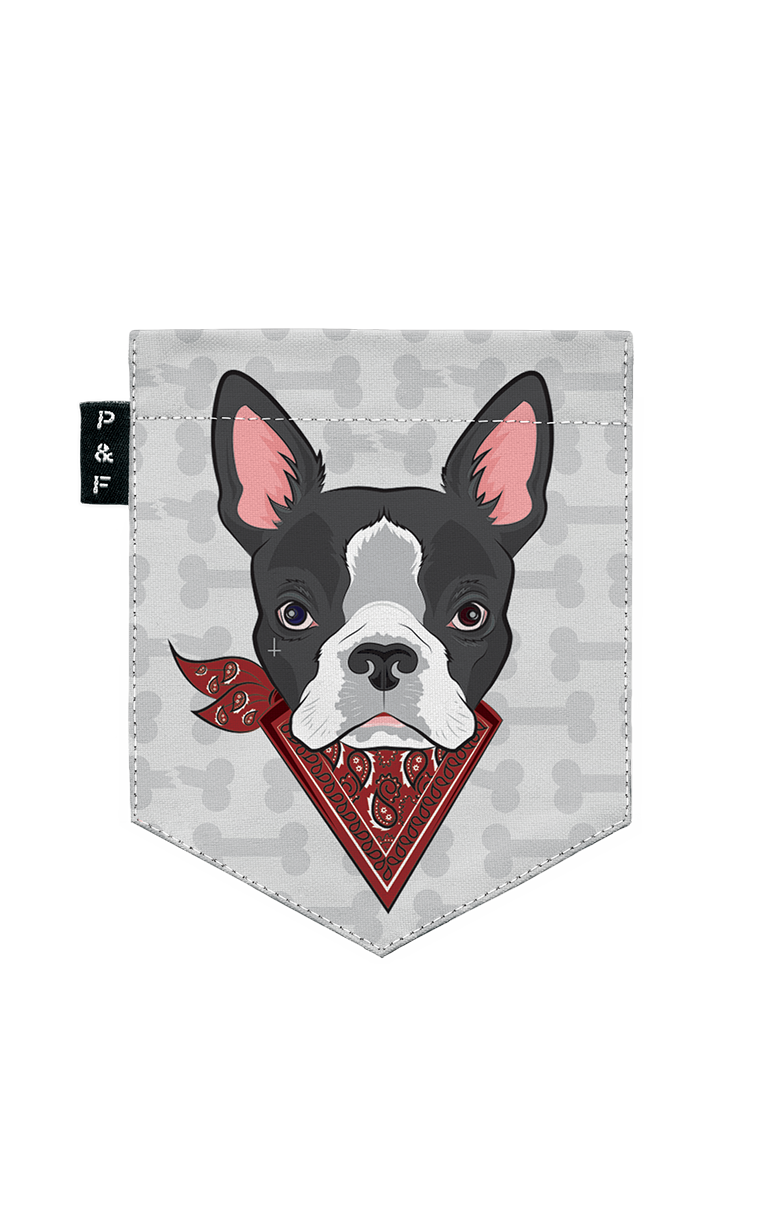 Tote Bag à poche Chienne à Jacques