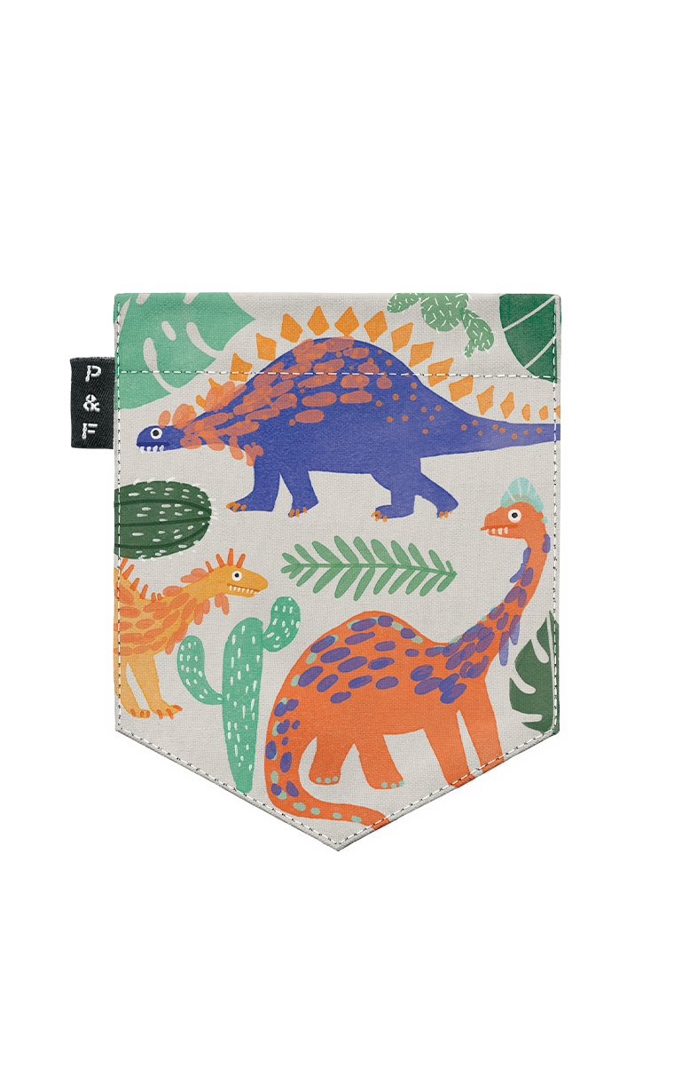 Tote Bag à poche Zinosaures