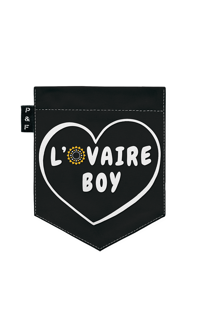 T-shirt à poche L'ovaire boy noir
