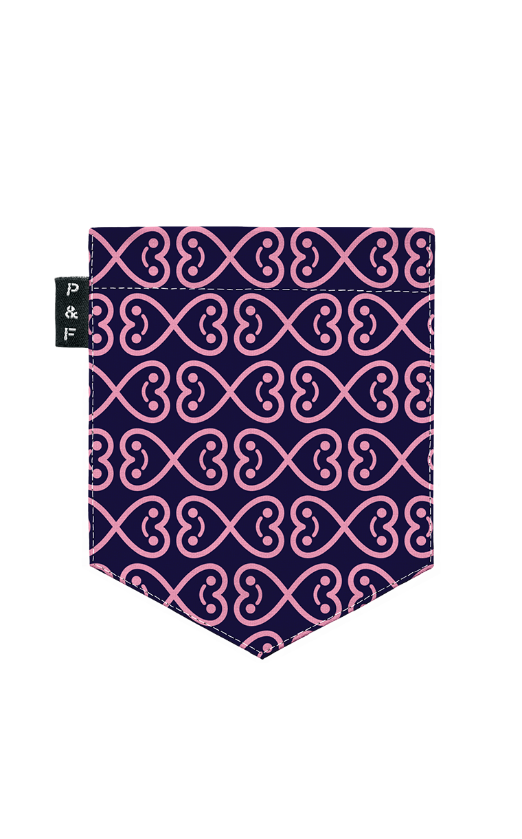 Tote Bag à poche Fondation en coeur - Marine