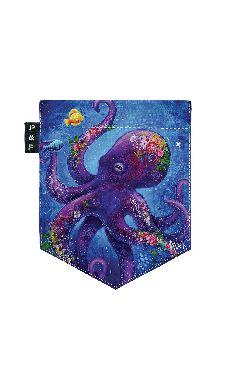 Octopus Fiction Semi-Fitted V-Neck with Pocket