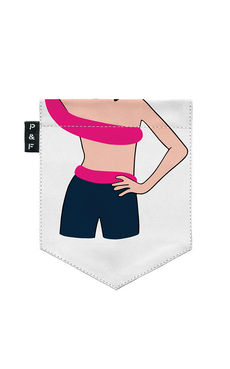 Crop top t-shirt with pocket Nothing to hide under my ribbon