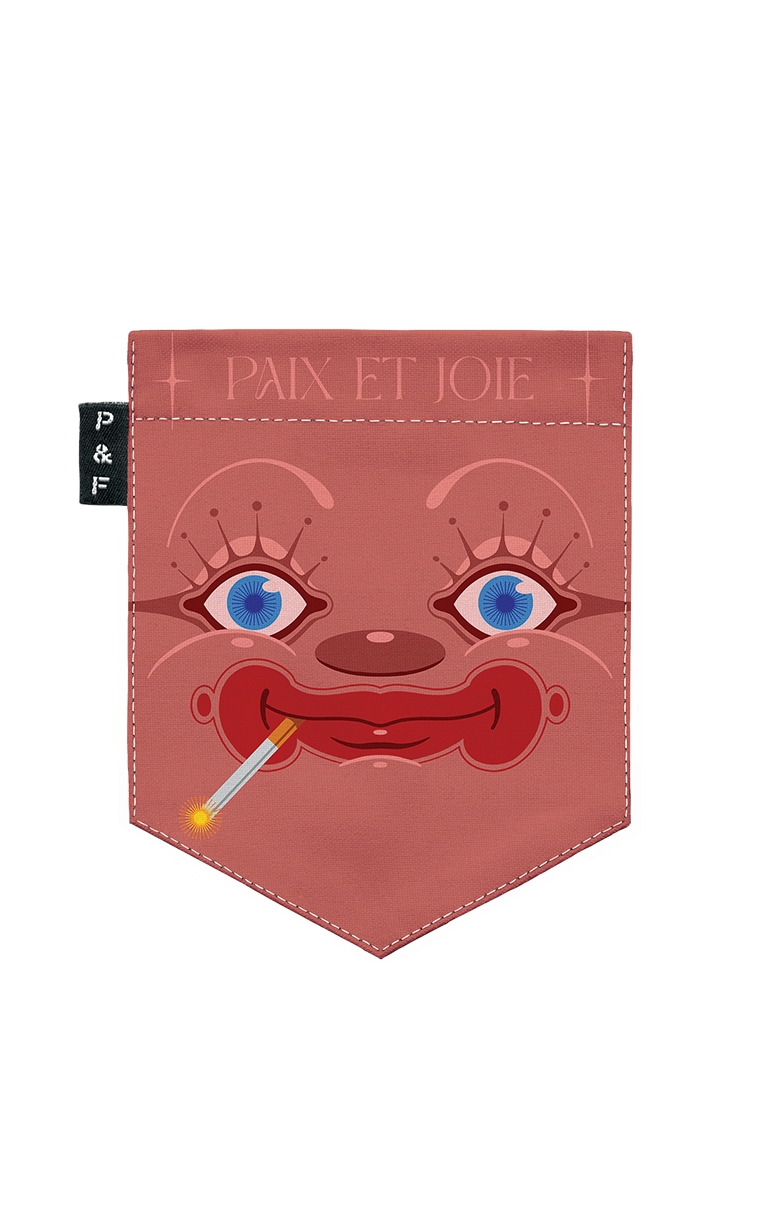 Col en V semi-ajusté à poche Paix et joie