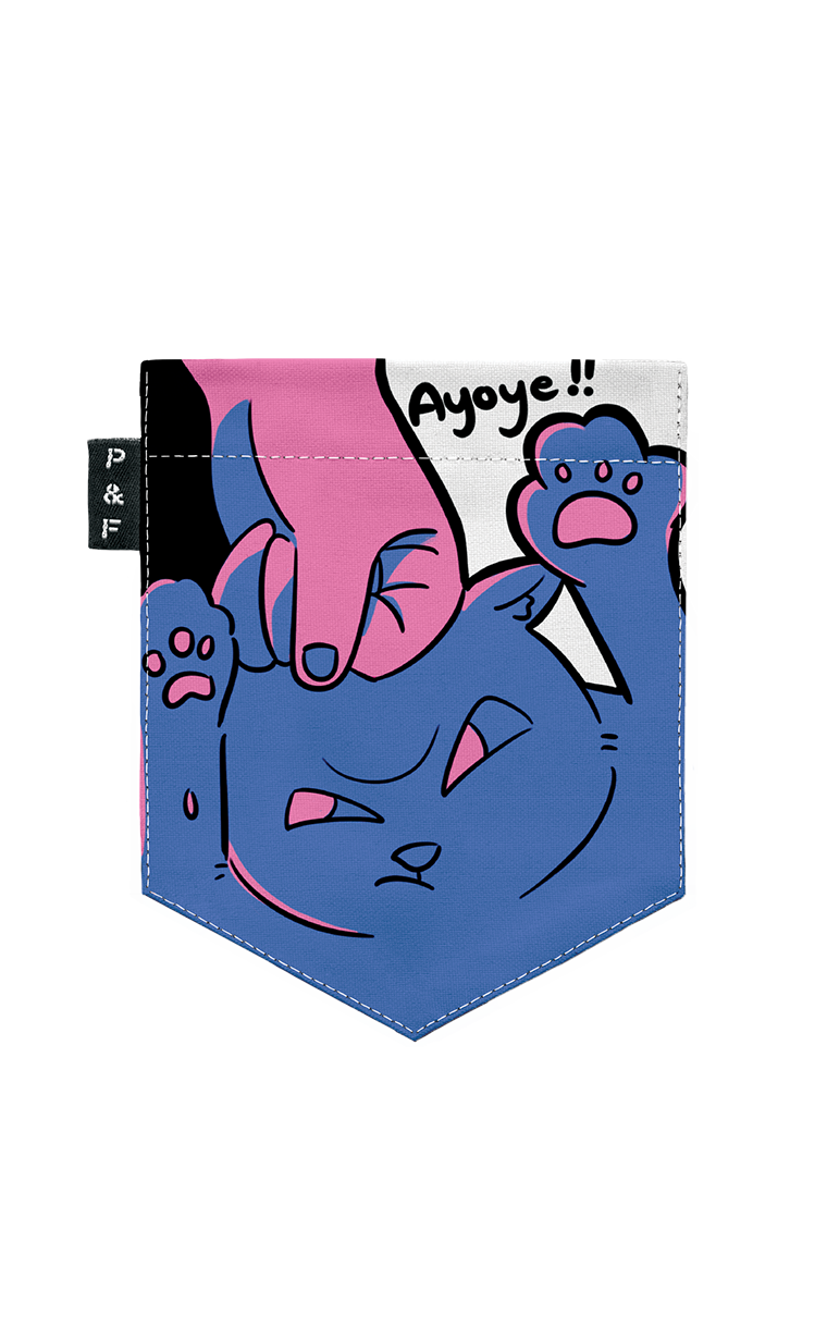 T-shirt « crop top » à poche Chat-astrophe