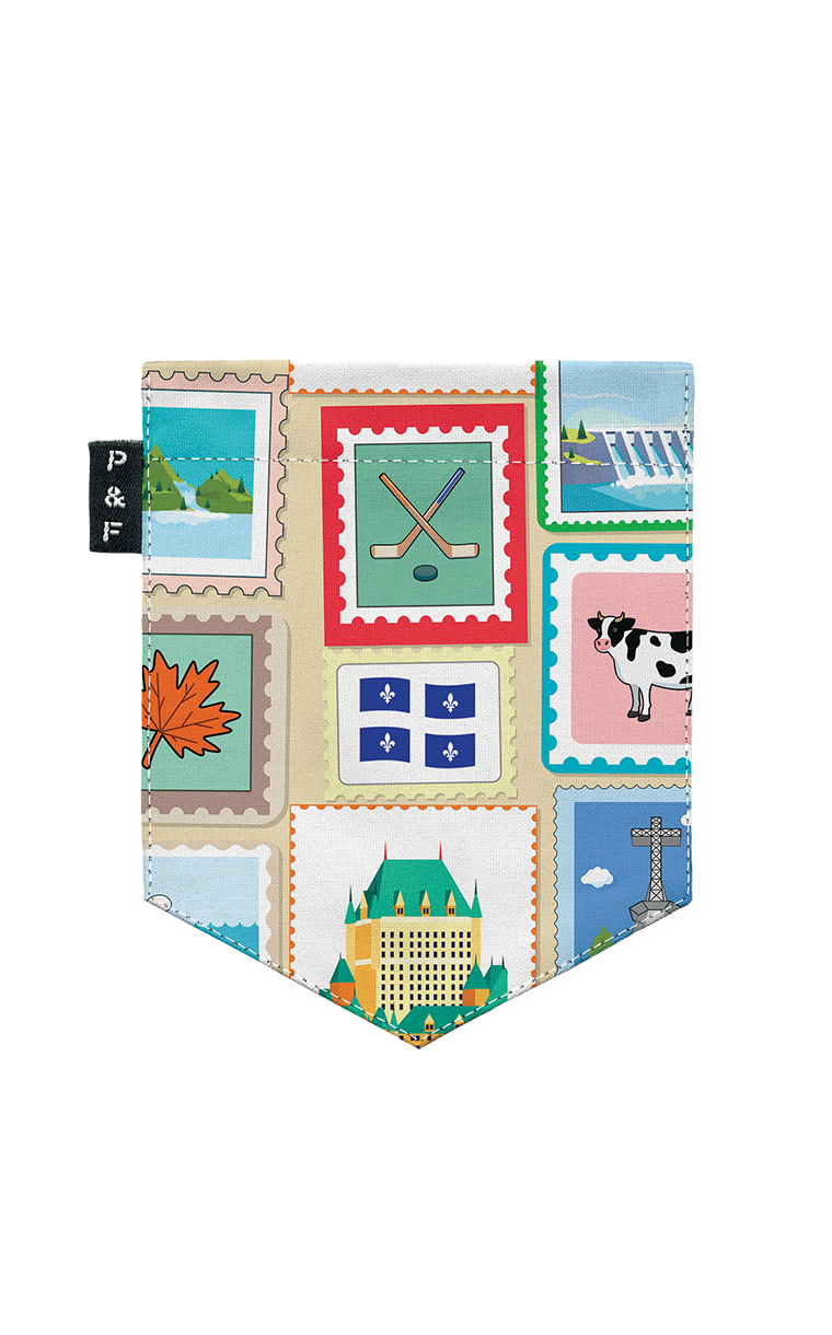 Chandail manches longues à poche Timbres