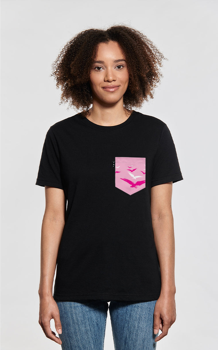 T-shirt coupe Boyfriend à poche Fondation Lise Watier