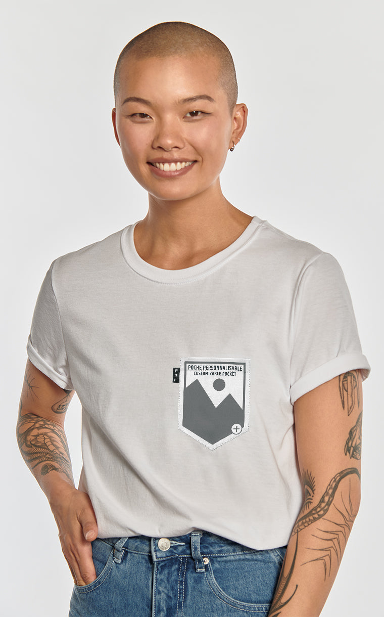 T-shirt coupe Boyfriend à poche personnalisable