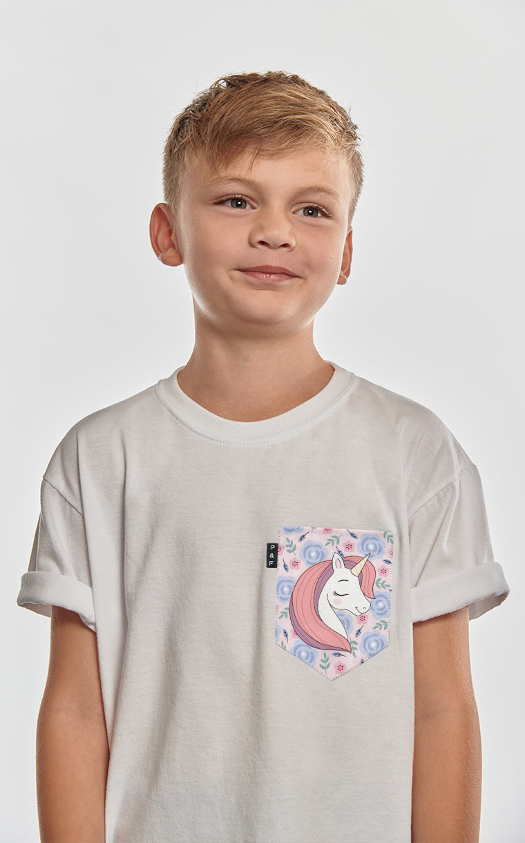 T-shirt à poche Licorne Simone