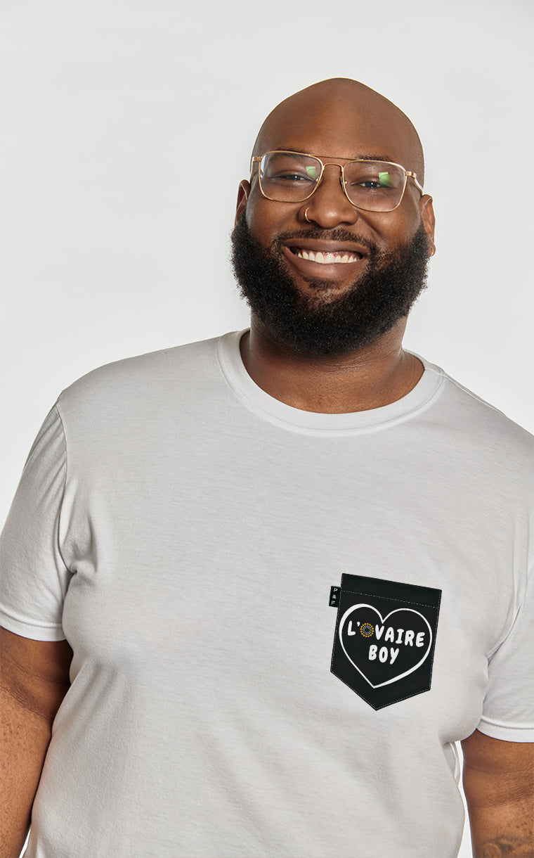 T-shirt à poche L'ovaire boy noir