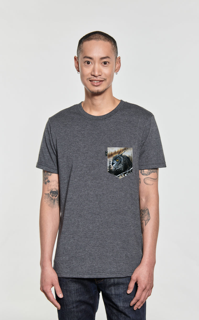 T-shirt à poche pour homme avec poche TorticOWLis ^
