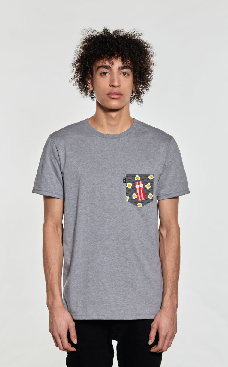 T-shirt à poche pour homme avec poche M. Bacon ^